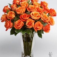 Vera Wang Orange Rose Bouquet - 24 Stems Premium Roses